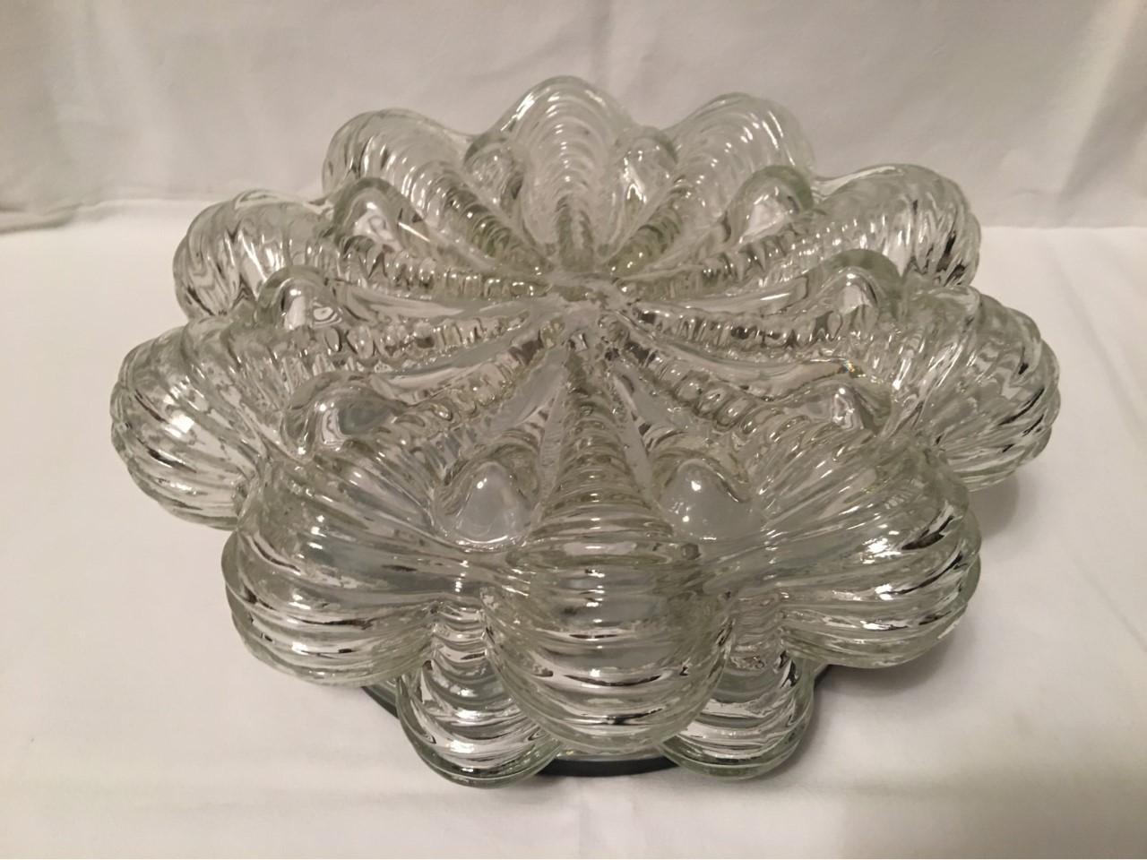 Structure Bubble Glass Flushmount or Sconce, German, 1960s In Good Condition For Sale In Frisco, TX