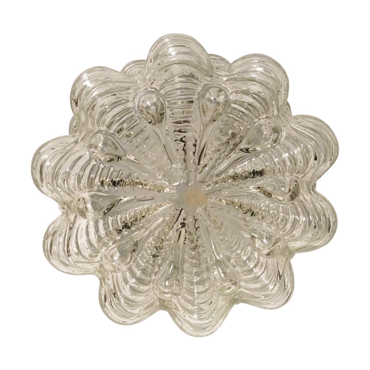 Structure Bubble Glass Flushmount or Sconce, German, 1960s For Sale