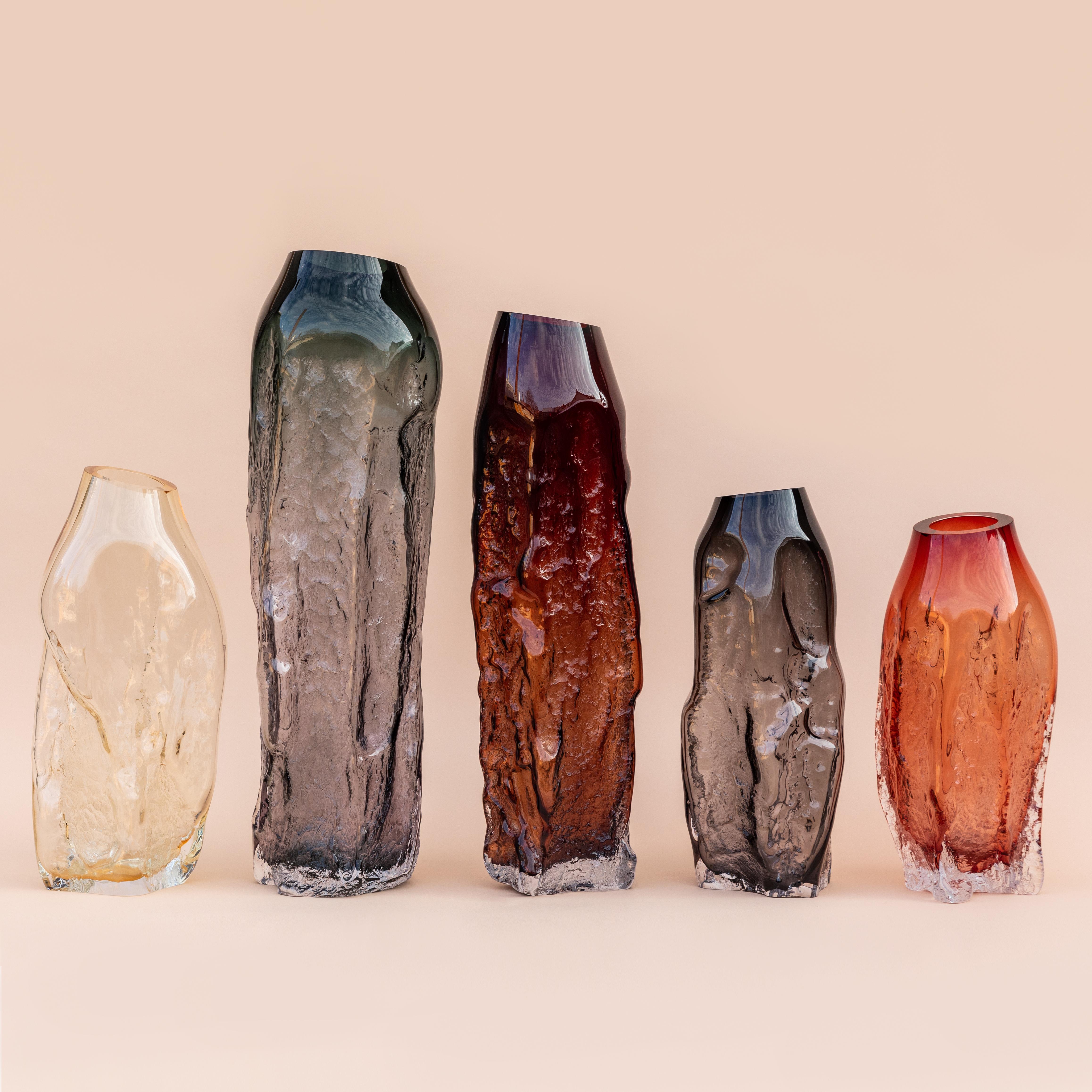 Post-Modern Structured By Nature Medium Vase by David Valner For Sale