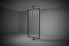 Structured Corrugated Glass Room Dividers by Saint-Gobain, France 1950s