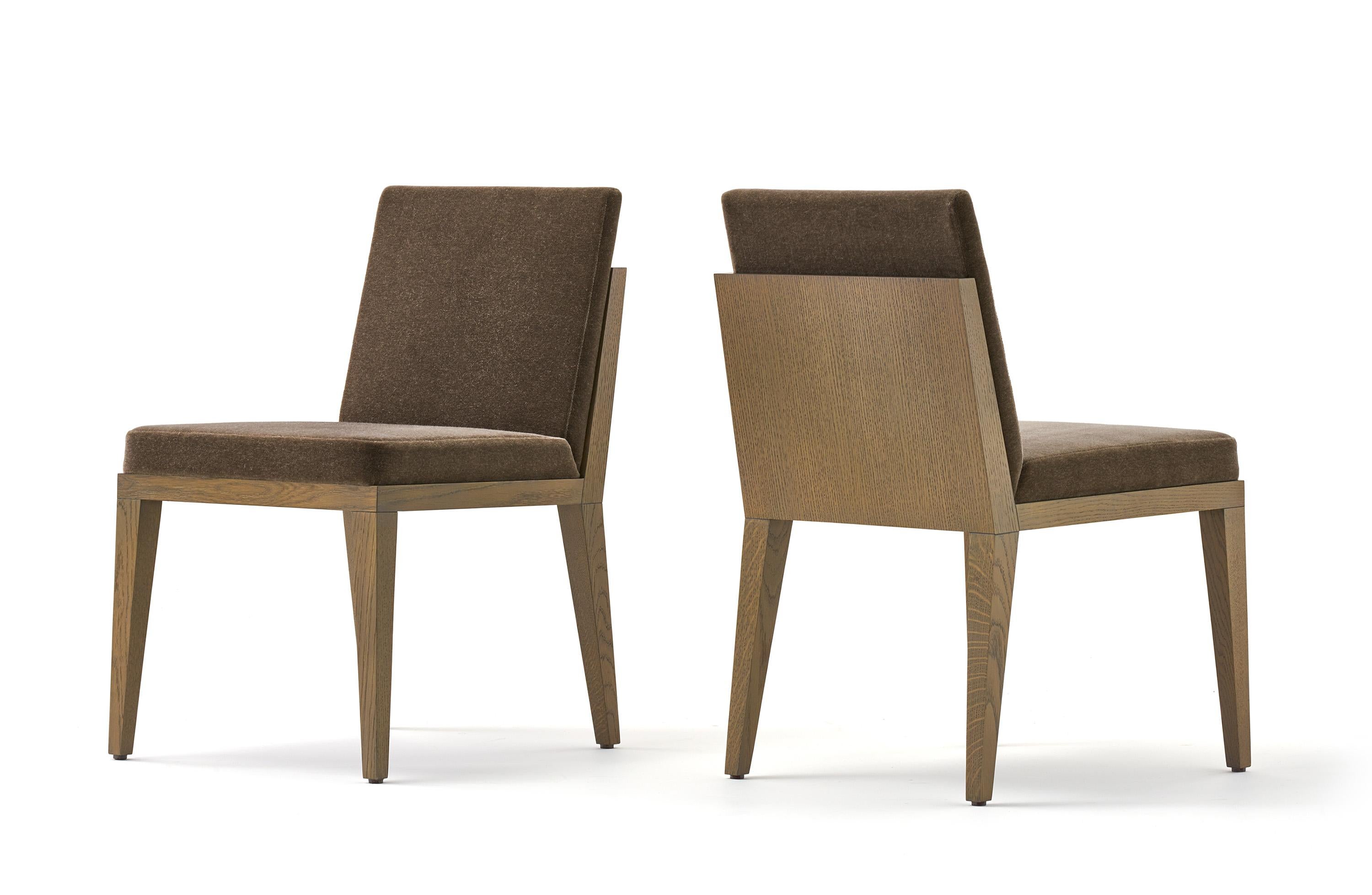Item No: CH-001

Inspired by the craftsmanship and detail of the George Nelson Montauk House, the Structured Lacquer Chair and the Structured Dining Chair are available in a mix of leathers, hides, and furs for the seat cushion and seat back