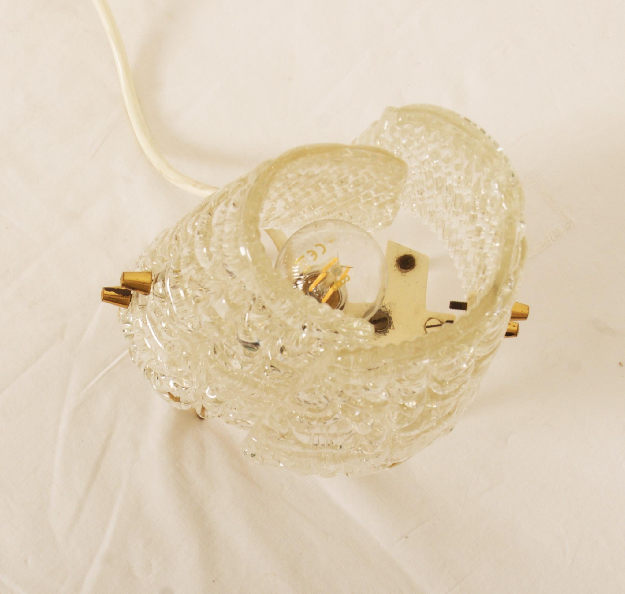 Structured Glass Table Lamp By J. T. Kalmar Vienna 2