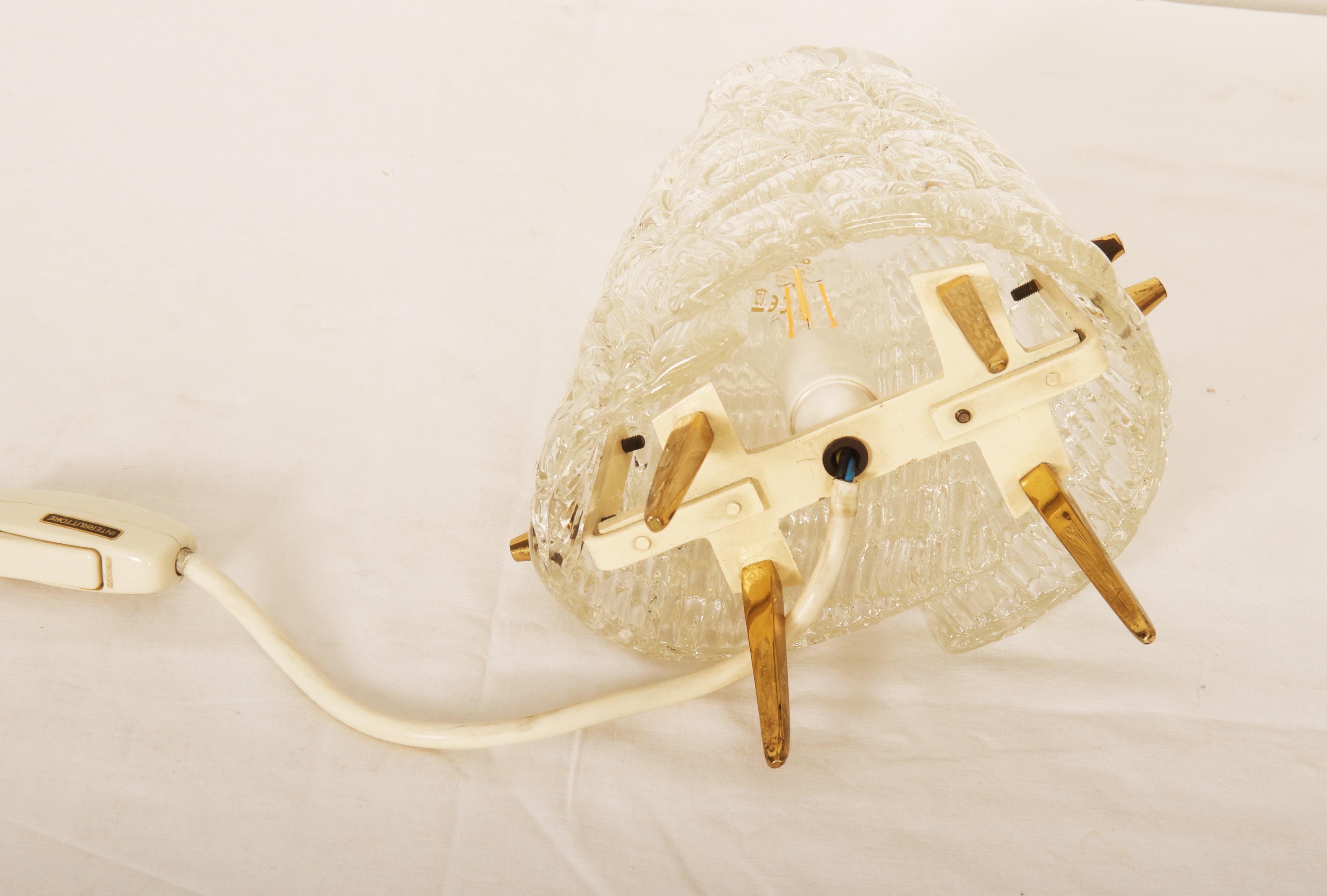 Structured Glass Table Lamp By J. T. Kalmar Vienna 3