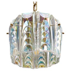 Structured Iridescent Glass Pendant by Vitrika