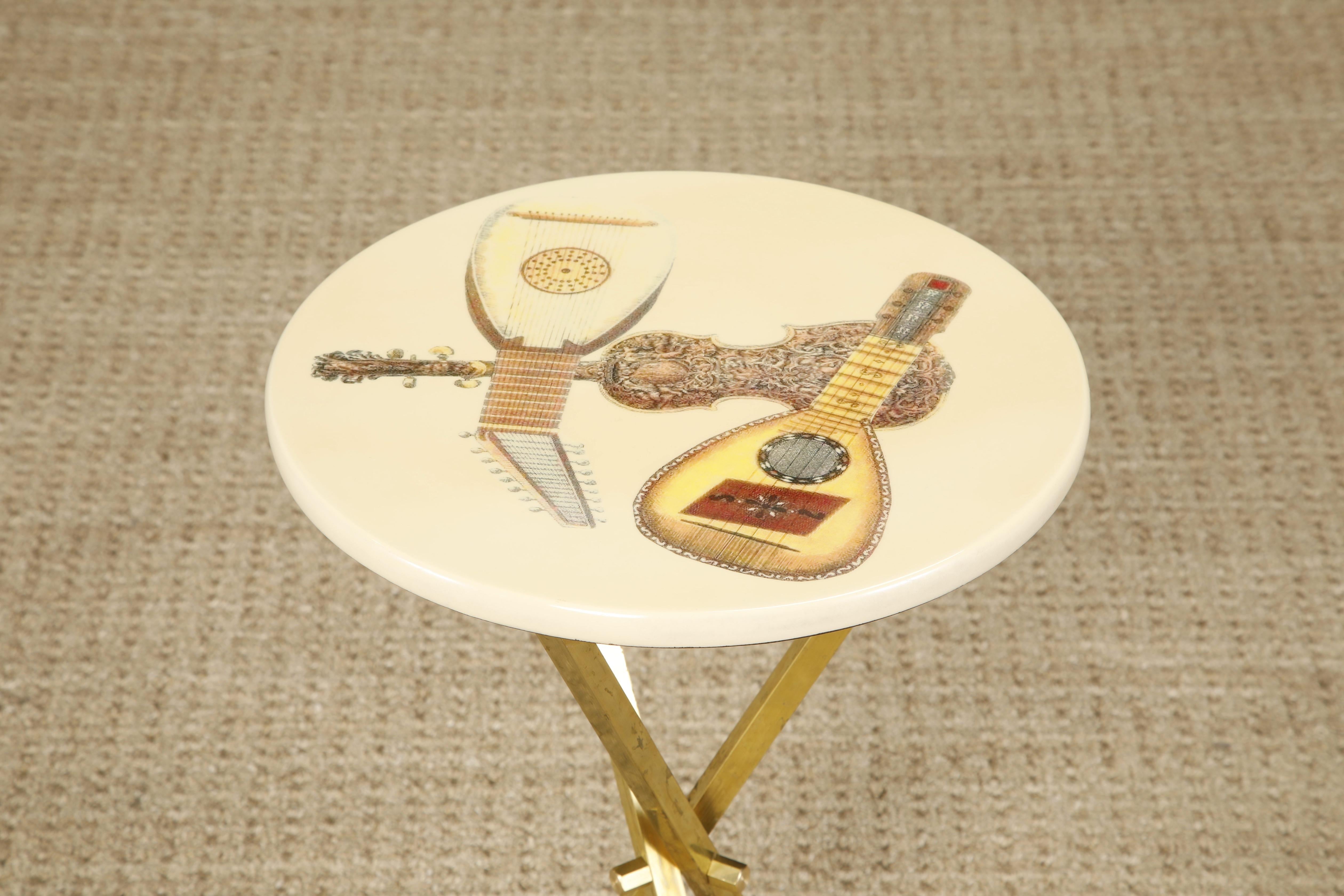 'Strumenti Musicali' Drinks / Side Tables by Piero Fornasetti, c 1970s, Signed For Sale 5