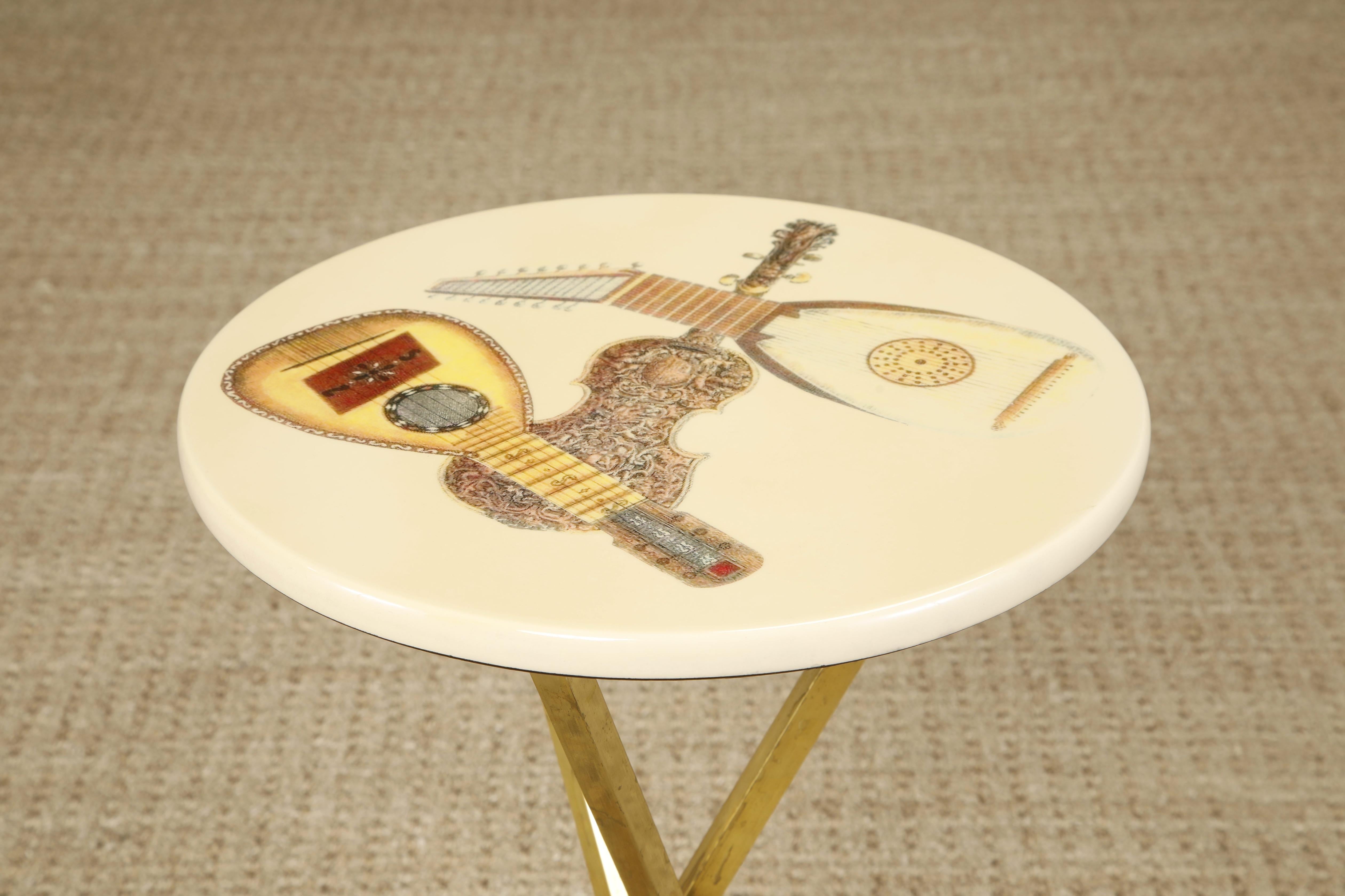 'Strumenti Musicali' Drinks / Side Tables by Piero Fornasetti, c 1970s, Signed For Sale 8
