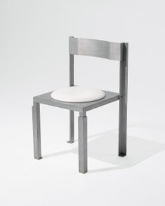 Strut Aluminium Chair with Leather Seating Pad