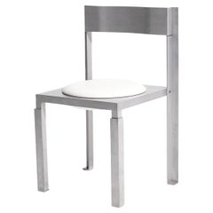 Strut Aluminium Chair with Leather Seating Pad