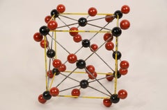 Atomic structure for educational use of carbonic acid Czechoslovakia 1950s.