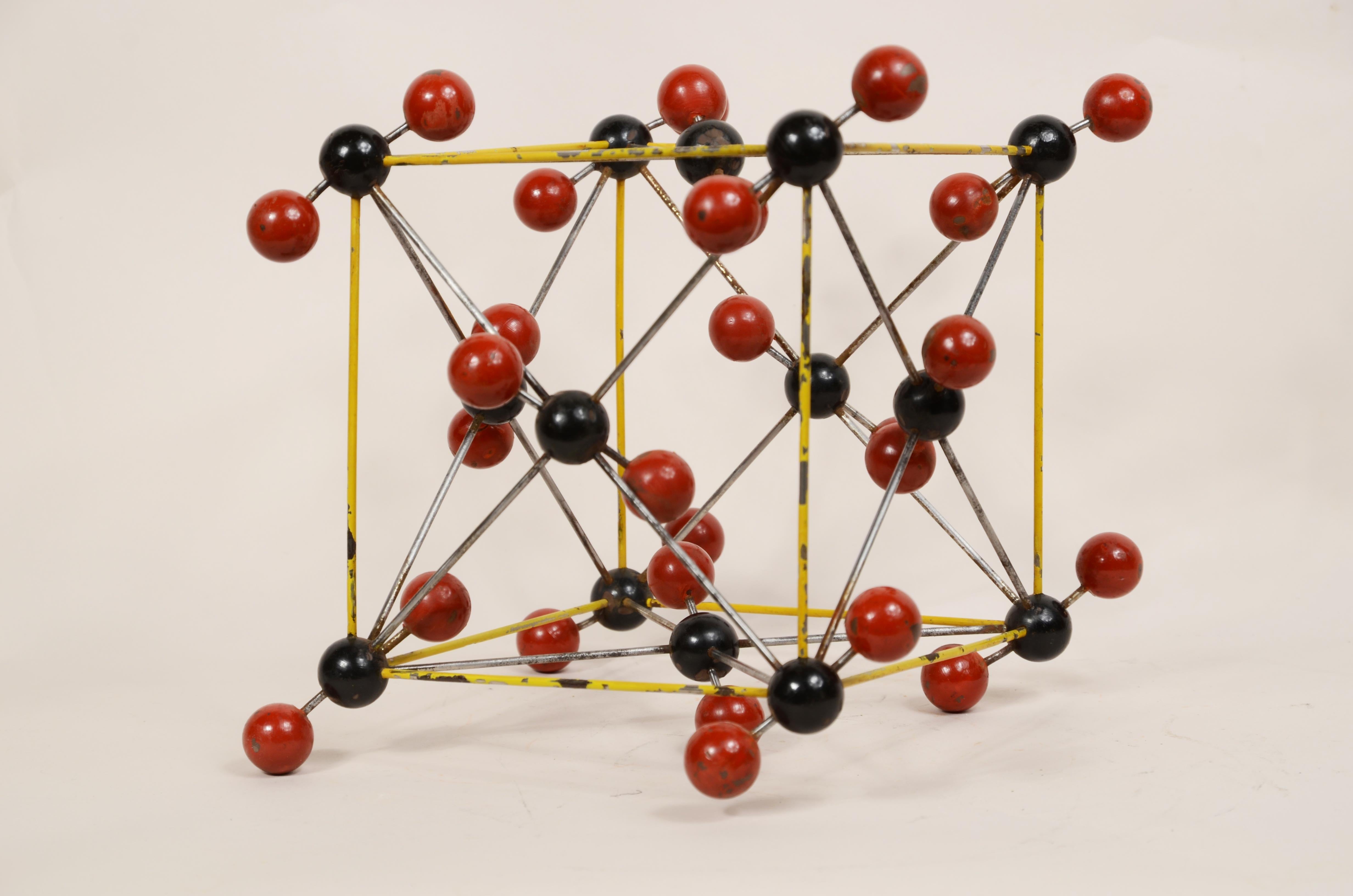 Mid-20th Century Atomic structure for educational use of carbonic acid Czechoslovakia 1950s. For Sale