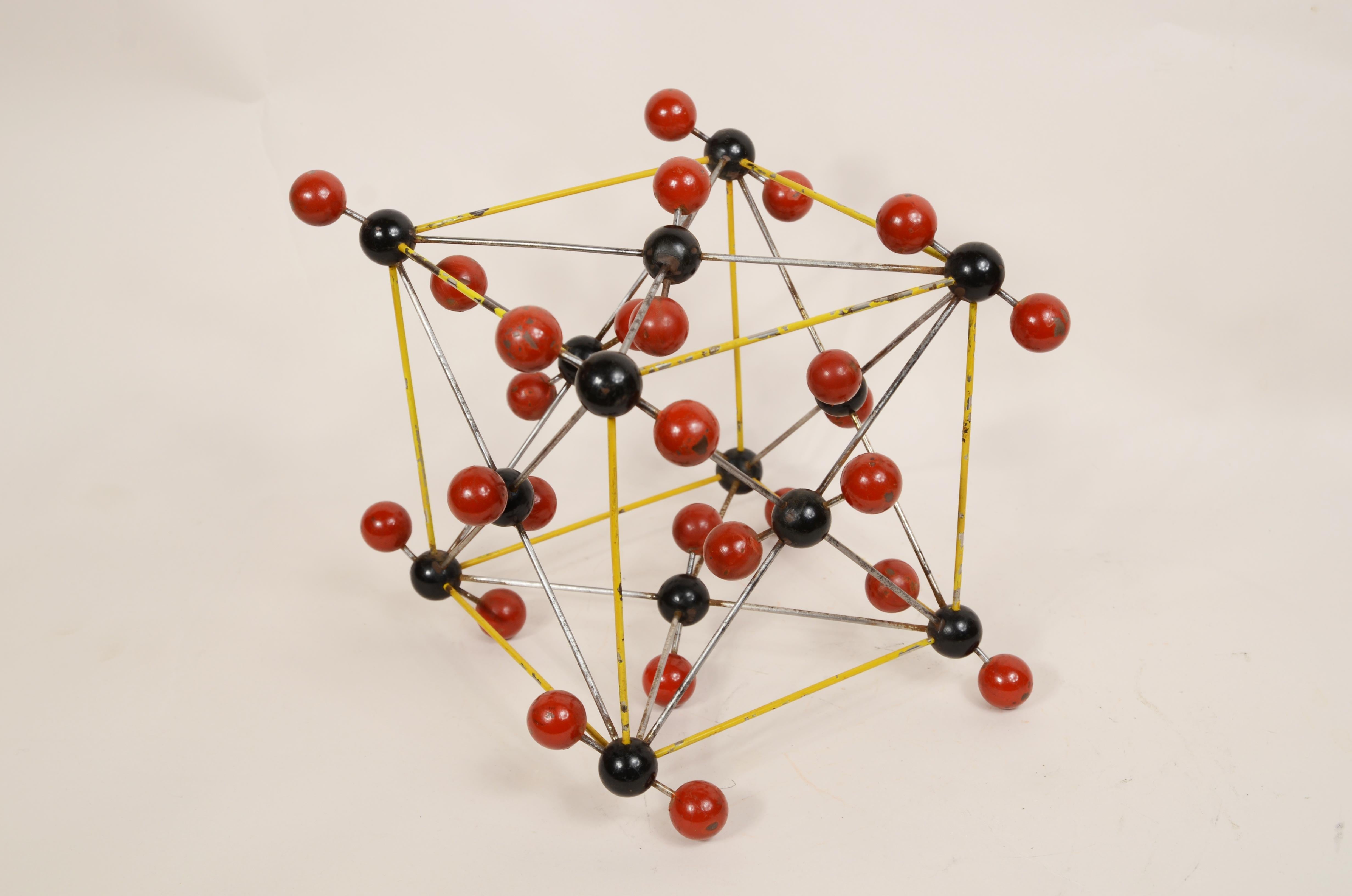 Metal Atomic structure for educational use of carbonic acid Czechoslovakia 1950s. For Sale