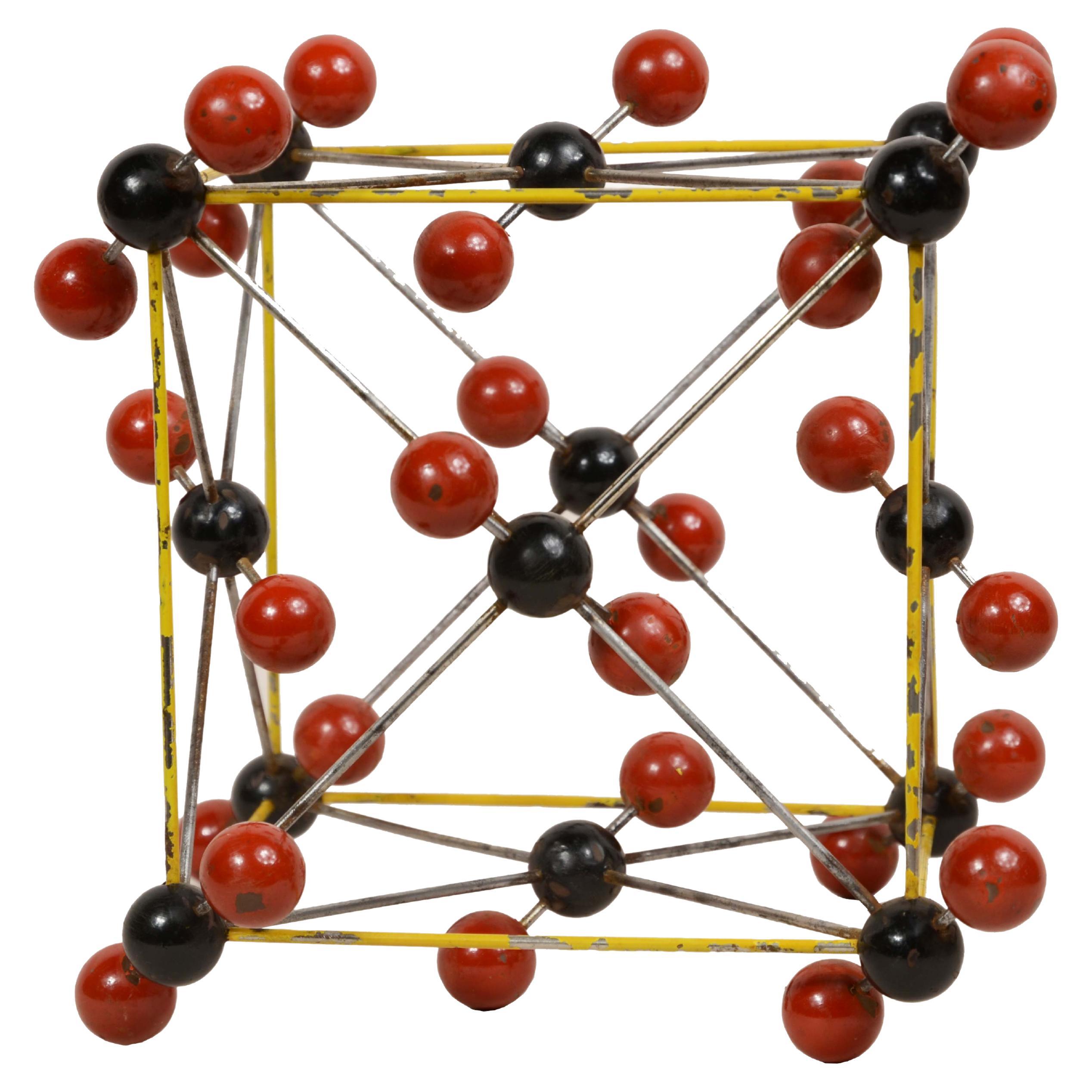 Atomic structure for educational use of carbonic acid Czechoslovakia 1950s. For Sale