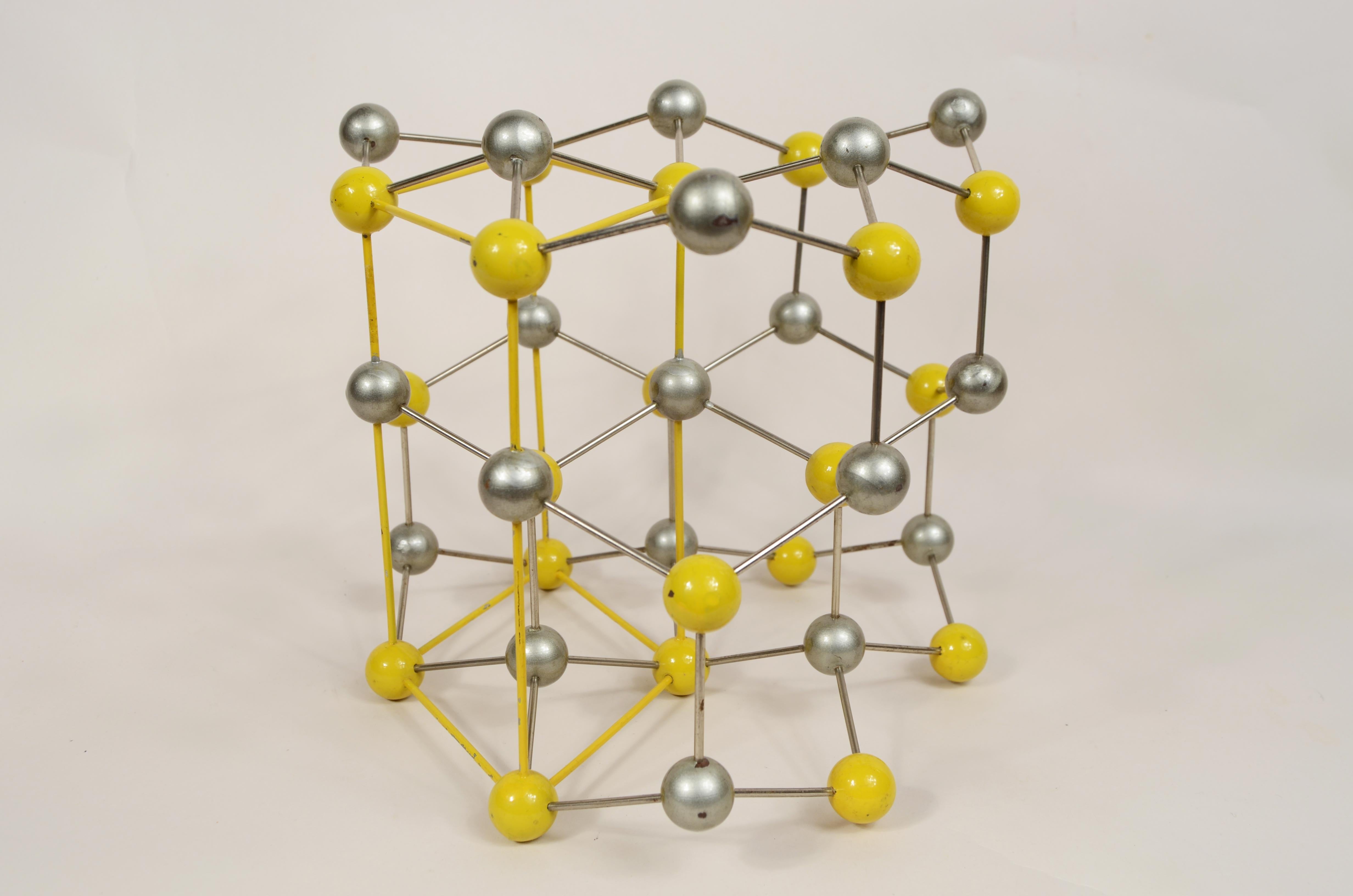 Didactic atomic structure of zinc-iron sulfide Czech production 1950s  For Sale 1