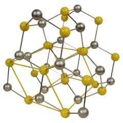 Structure atomique didactique du sulfure de zinc-fer Production tchèque des années 1950 
