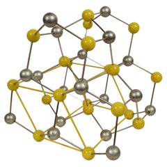 Didaktische Atomstruktur von Zink-Eisen-Sulfid Tschechische Produktion 1950er Jahre 