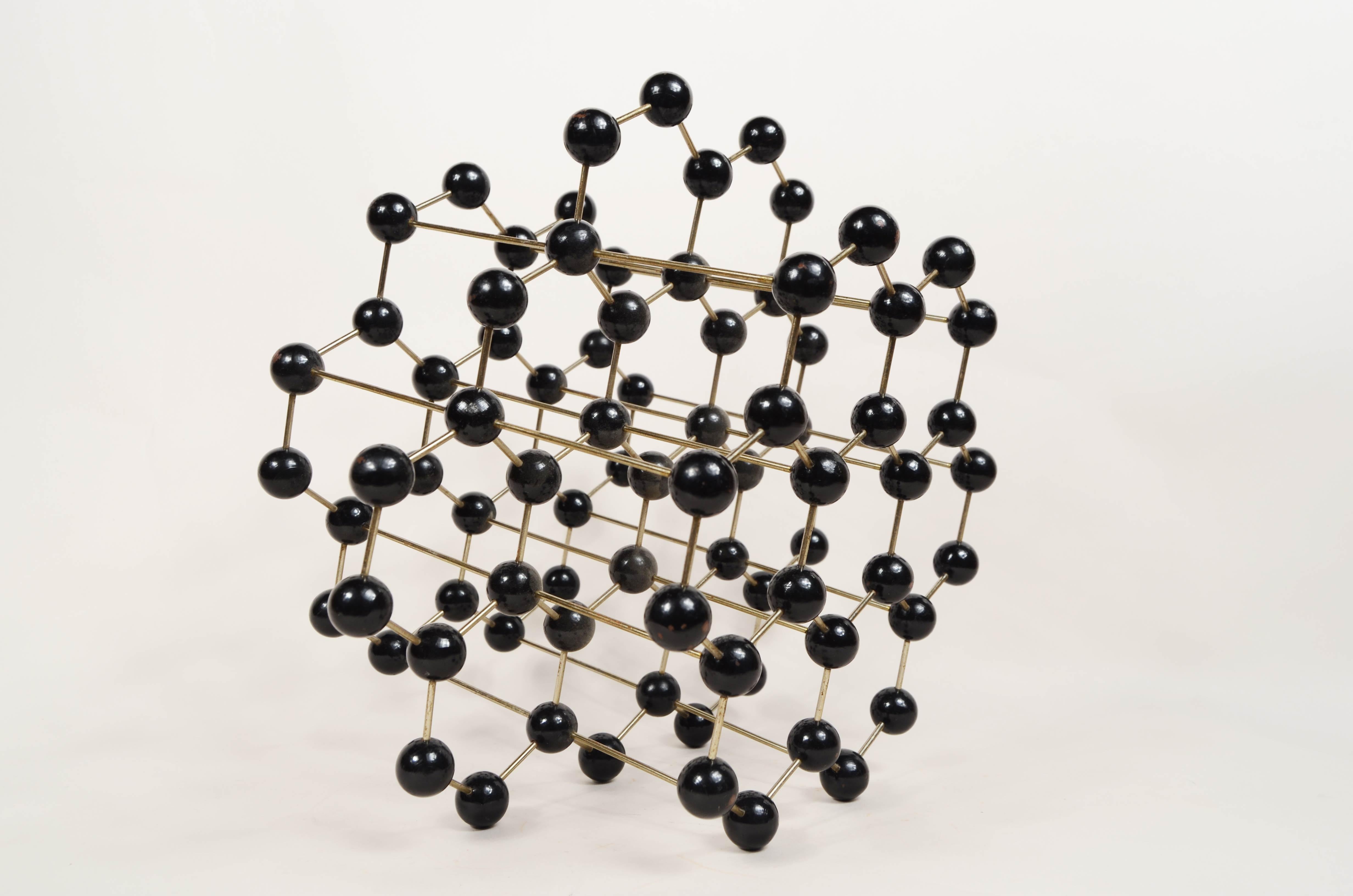 Mid-20th Century Didactic atomic structure of graphite made Czech manufacture circa 1950s For Sale