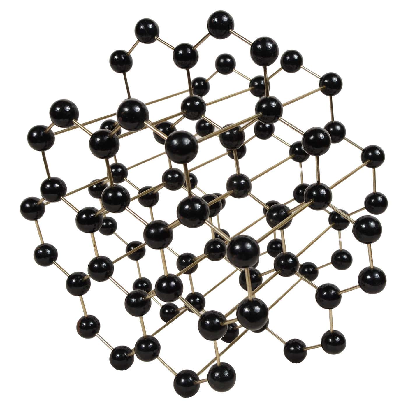Didactic atomic structure of graphite made Czech manufacture circa ...