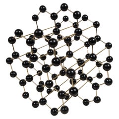 Didactic atomic structure of graphite made Czech manufacture circa 1950s