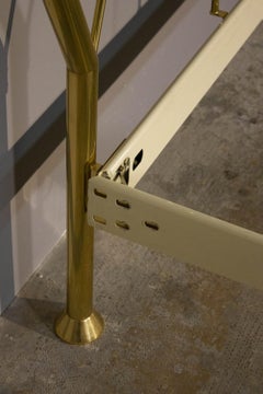 Brass double bed frame by Lipparini, 1970
