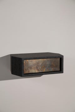 Struttura Mini Case Table in Schwarz Maykume & Smoky Brass Schublade IN STOCK ON SALE