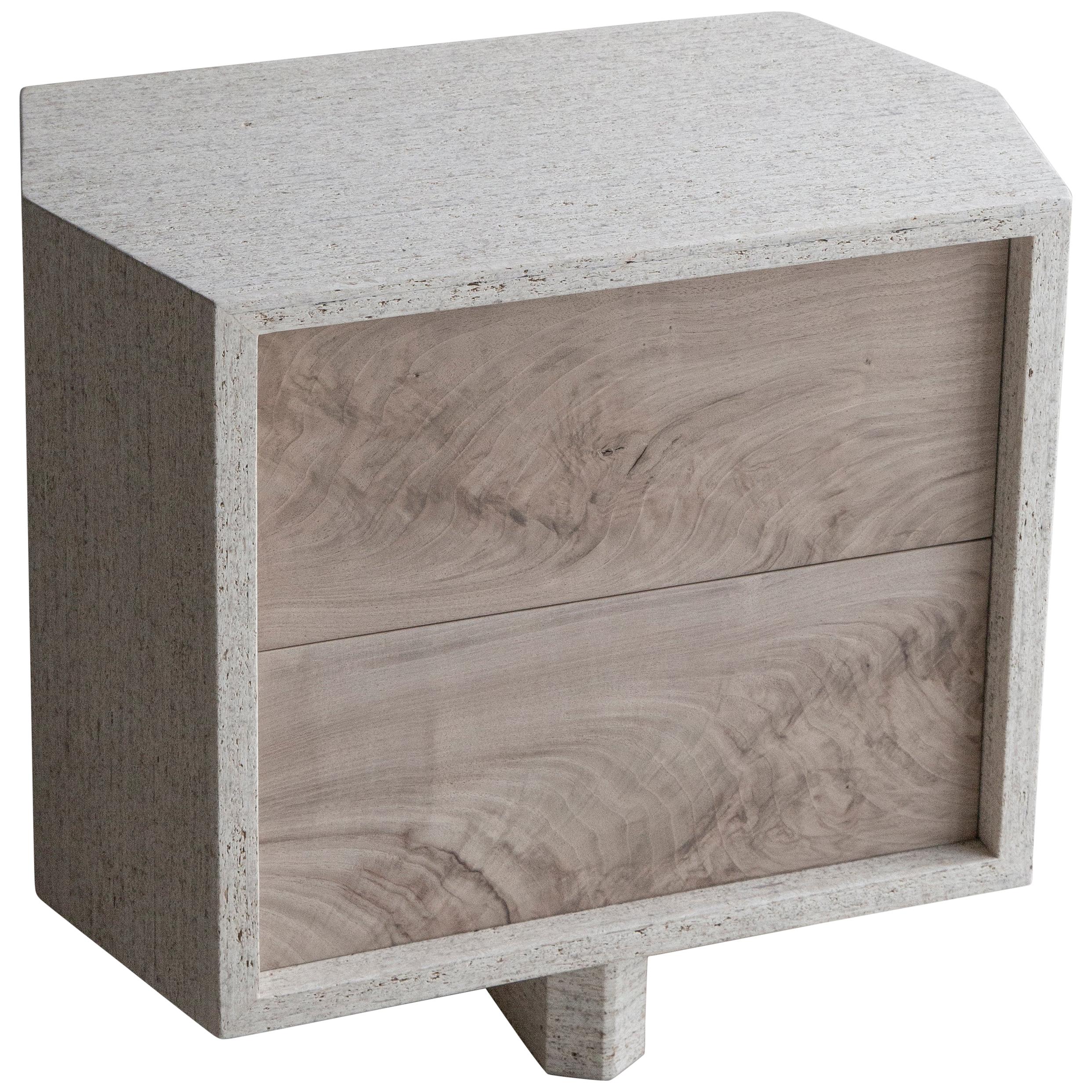 Struttura Mini Case Table in Natural Maykume & Bleached Walnut by May Furniture