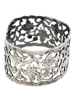 Bracelet manchette floral ajouré en argent sterling Strvre Gregor Panis n° 24629
