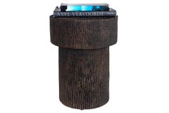 Strye Design Dark Waxed Wood Side Table