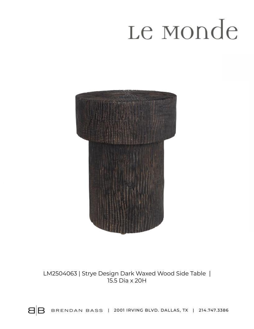 Table d'appoint en bois ciré foncé Strye Design/One en vente 1