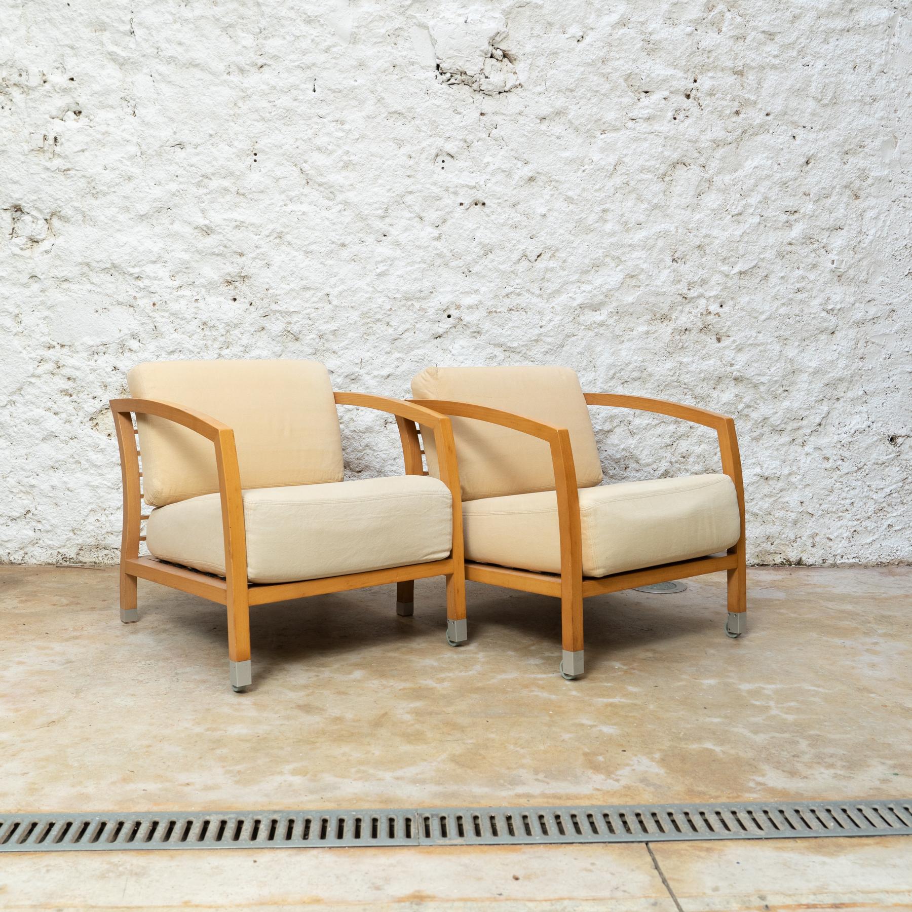 Mid-Century Modern Stua Malena Pair of Armchairs: Contemporary Spanish Design