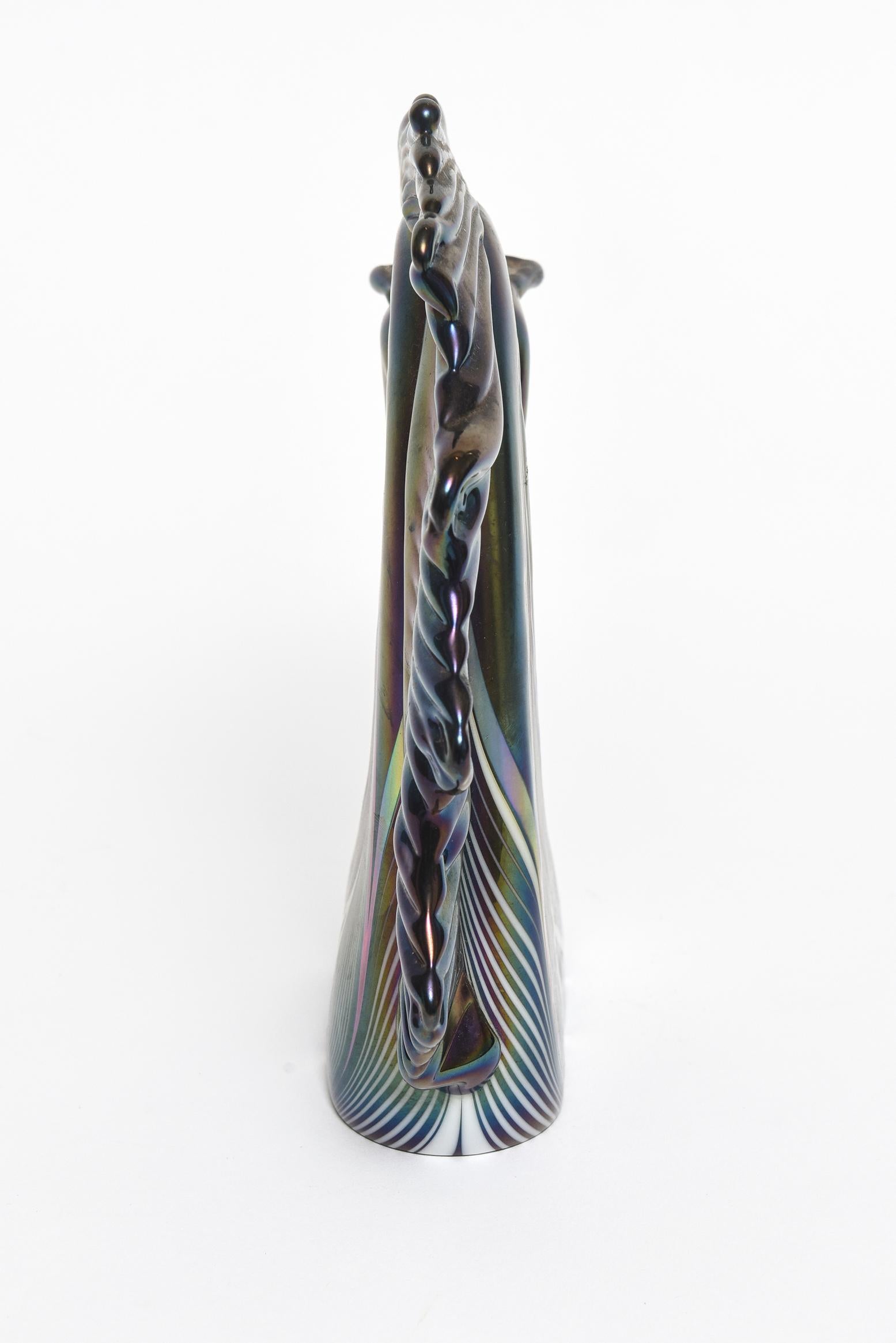 Stuart Abelman Art Glass Unicorn Iridescent 1