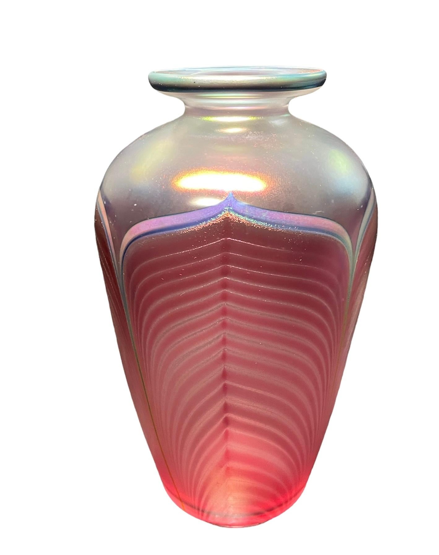 Stuart Abelman Vase aus Kunstglas im Zustand „Gut“ im Angebot in Guaynabo, PR
