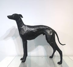Smoke  Eine lebensgroße Bronzeskulptur eines Whippets