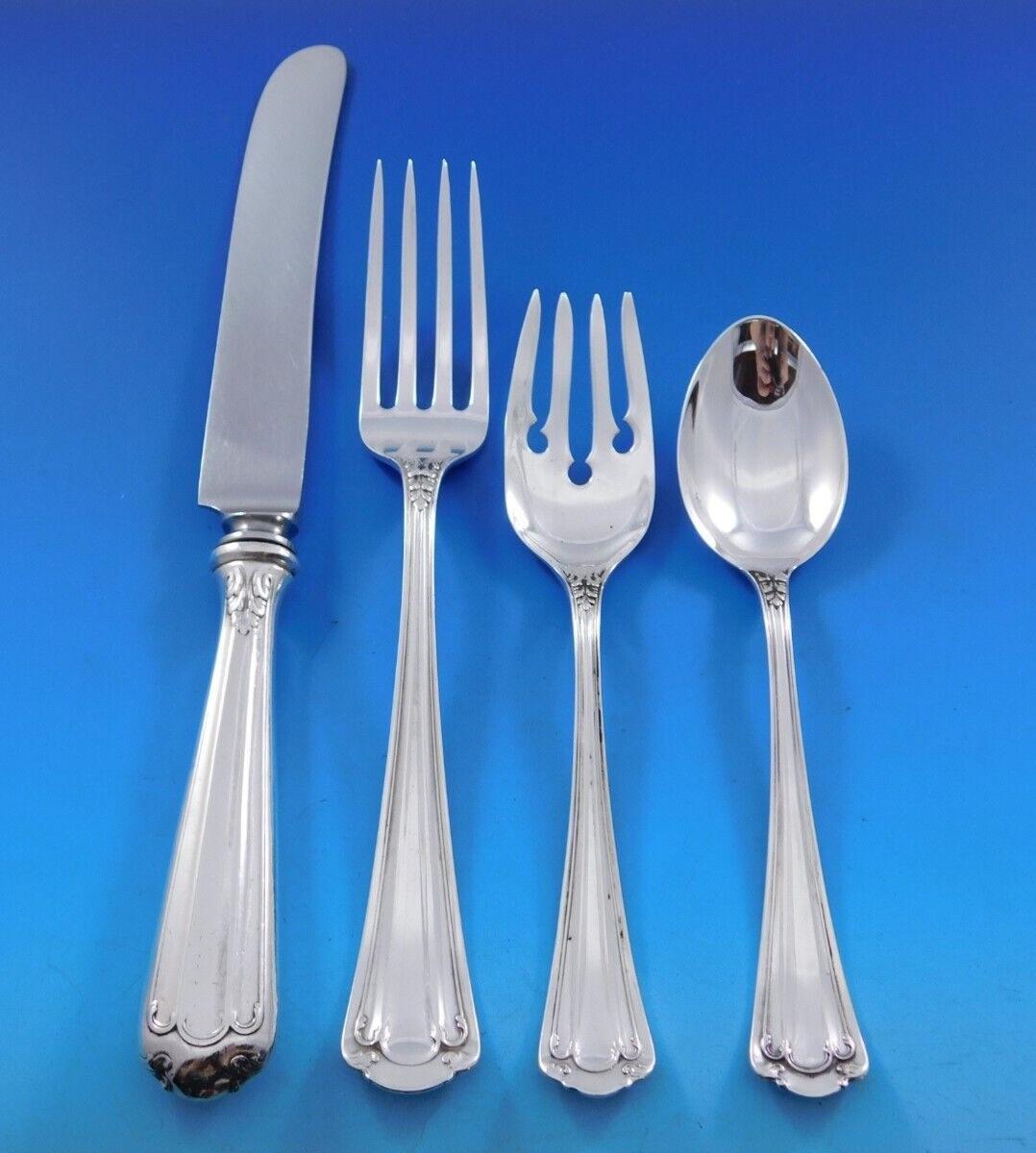 Stuart von Whiting: 116-teiliges Tafelbesteck aus Sterlingsilber für 12 Personen, Dinner, selten im Angebot 7