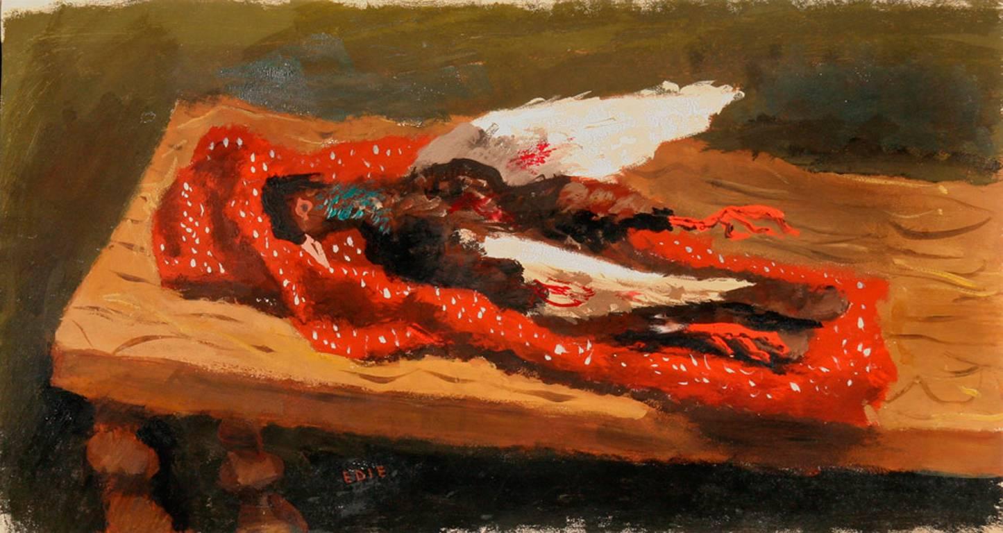 Still-Life Painting Stuart Carson Edie - Nature morte avec oiseau