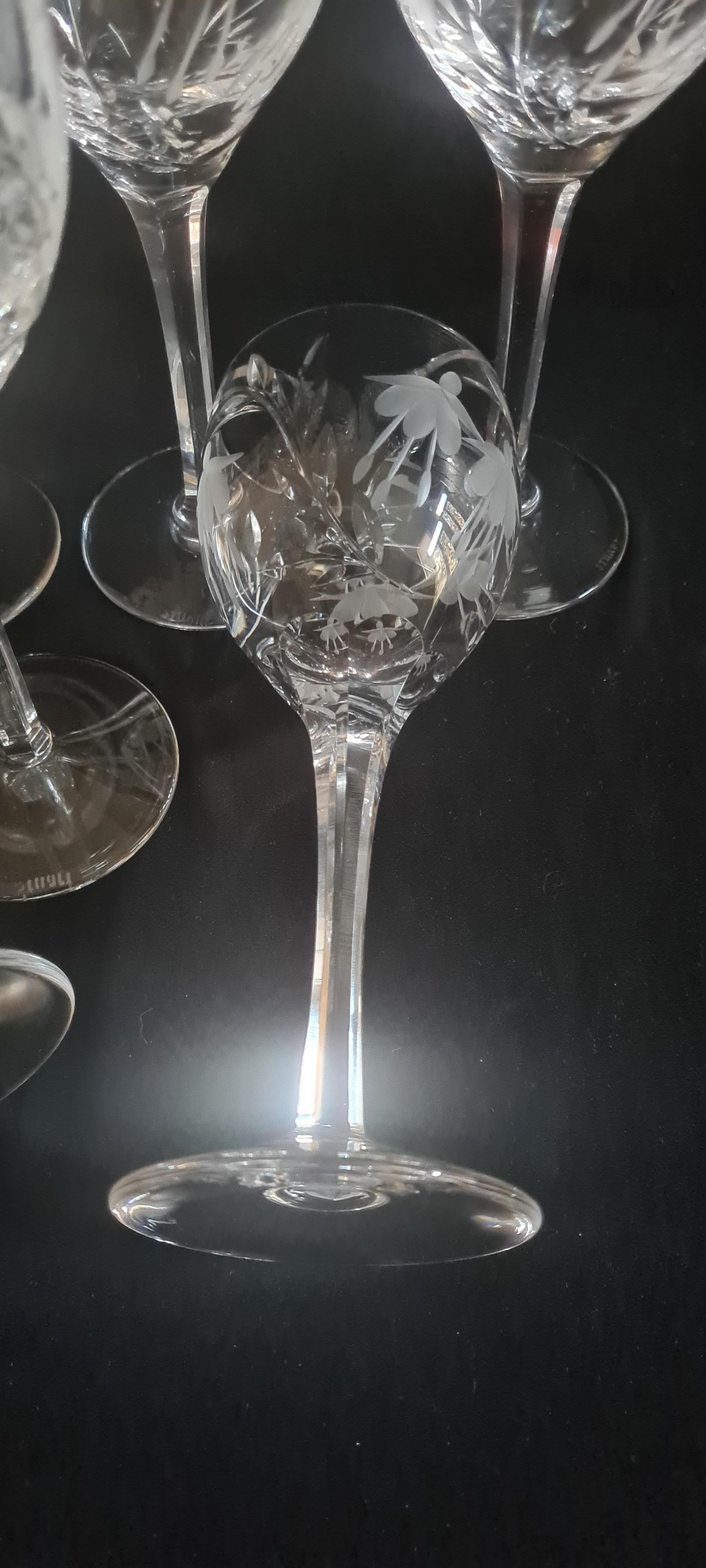 Vitange Stuart Crystal Cascade Fuchsia Vine Set For Sale 1