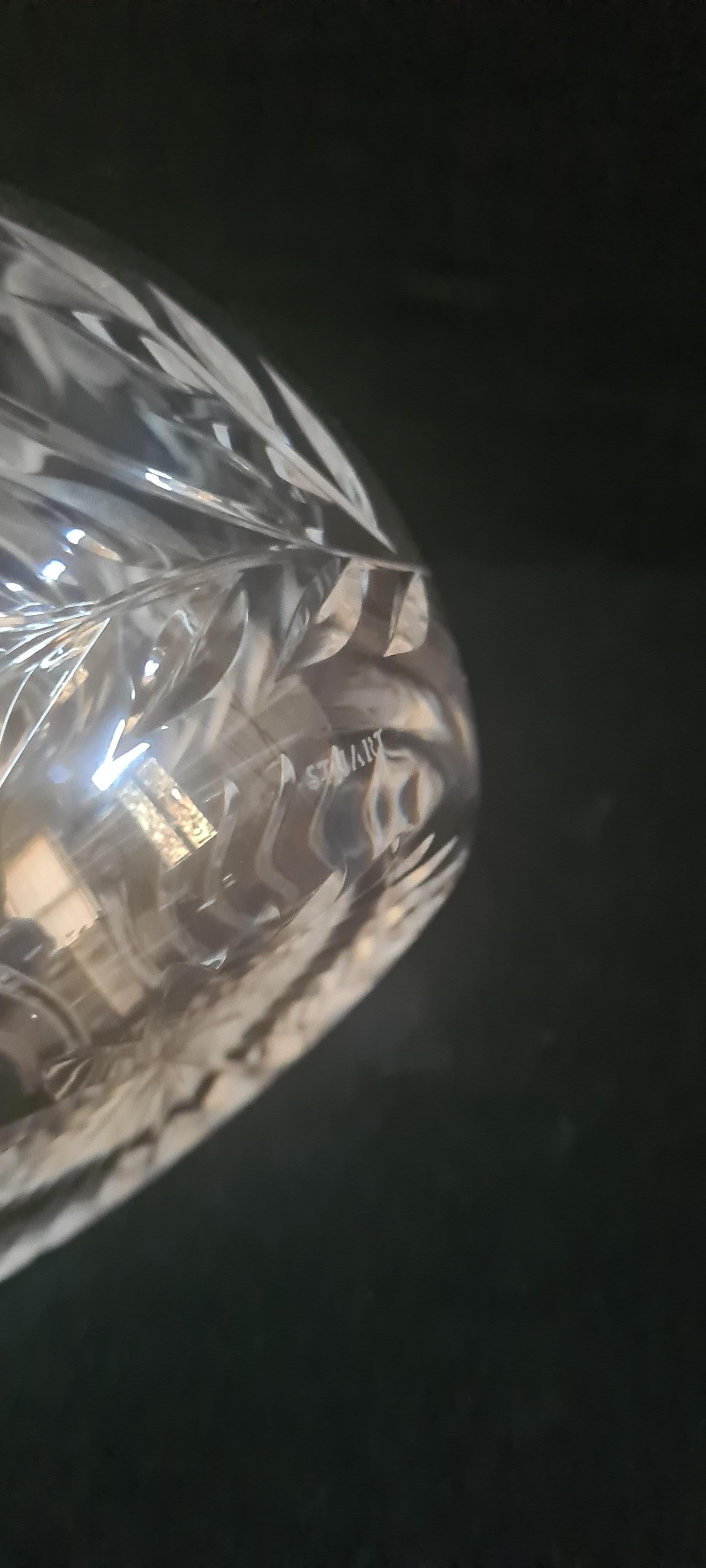 stuart crystal fuchsia vase