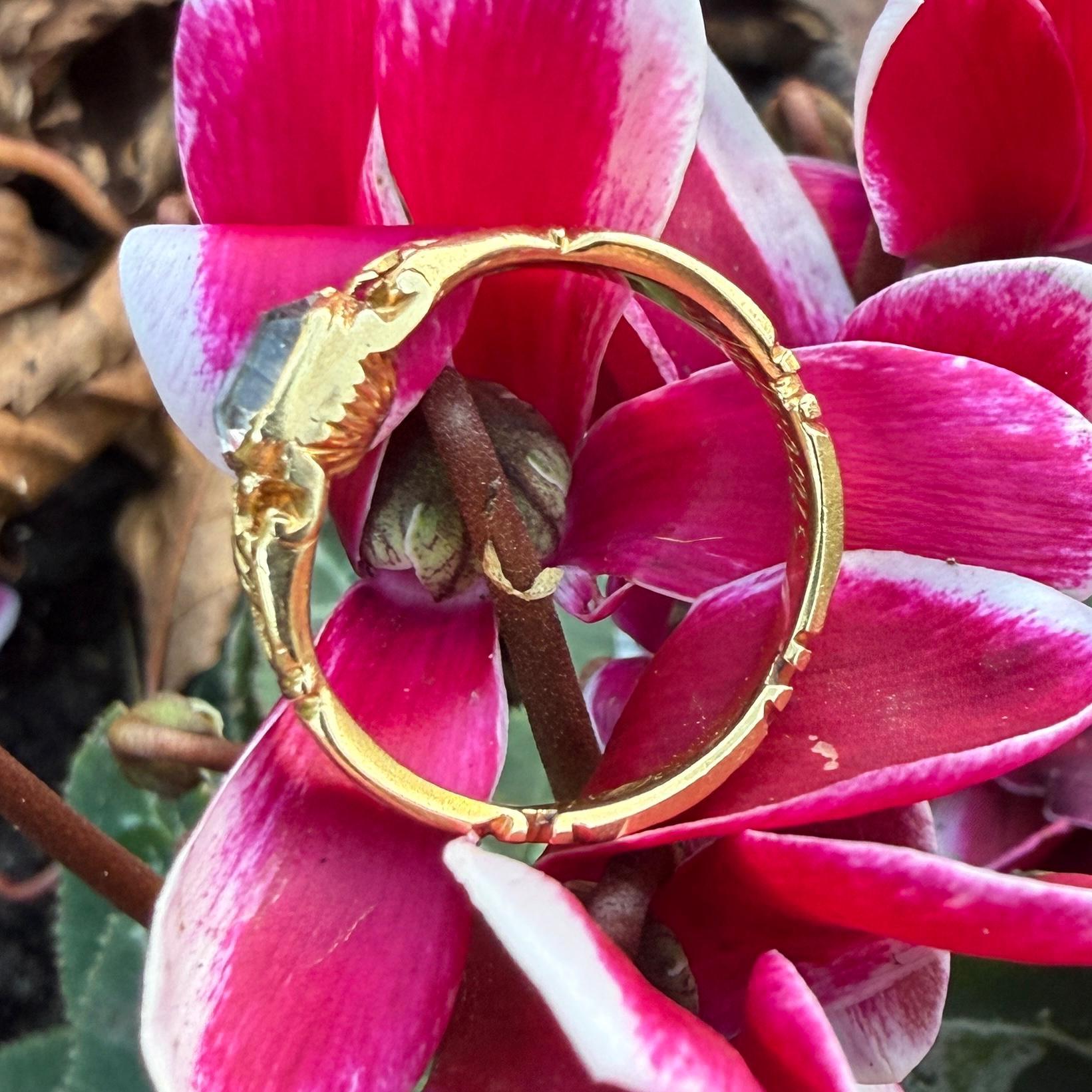 Anillo de Luto de Cristal Stuart con Dispositivos Memento Mori. Inglaterra, siglo XVIII. en venta 6