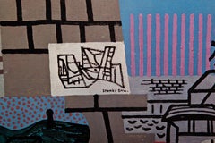 Ciudad costera, cartel moderno de Stuart Davis