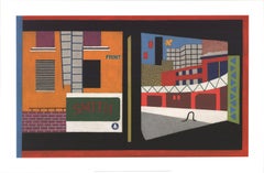 Stuart Davis „Haus und Straße“ – Offsetlithographie