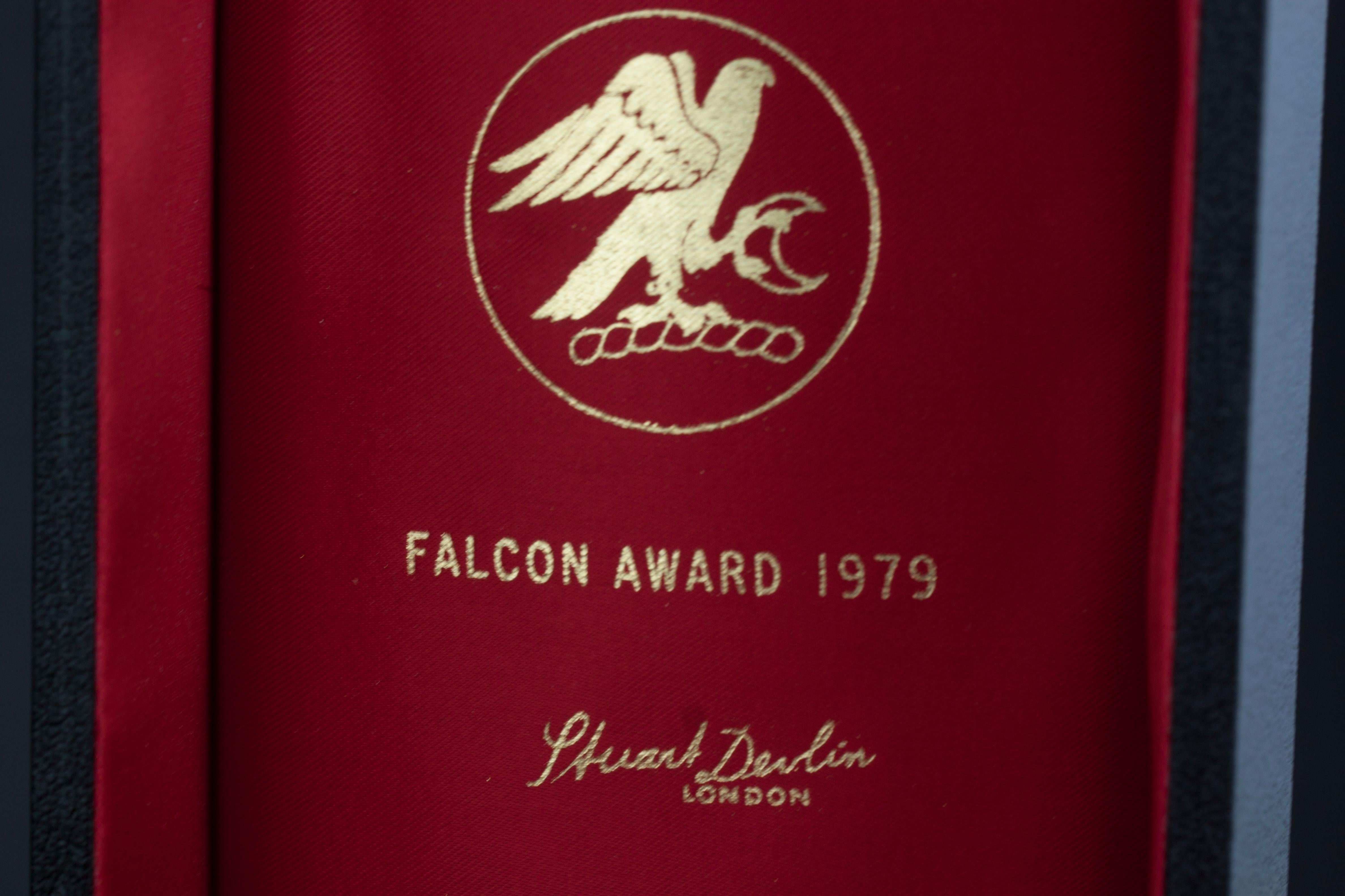 Late 20th Century Stuart Devlin Falcon Award 1979 Silver Champagne Flute For Sale