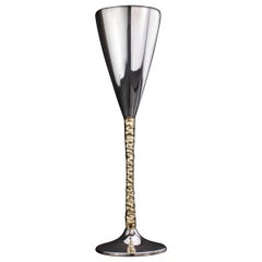 Vintage Stuart Devlin Falcon Award 1979 Silver Champagne Flute