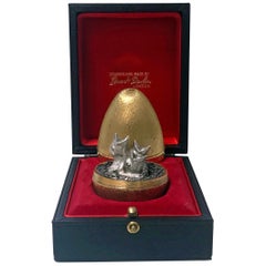 Stuart Devlin Silver Gilt Surprise Chicks Egg, London, 1973