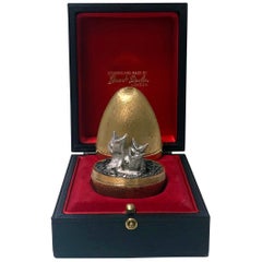 Stuart Devlin Silver Gilt Surprise Chicks Egg, London, 1973