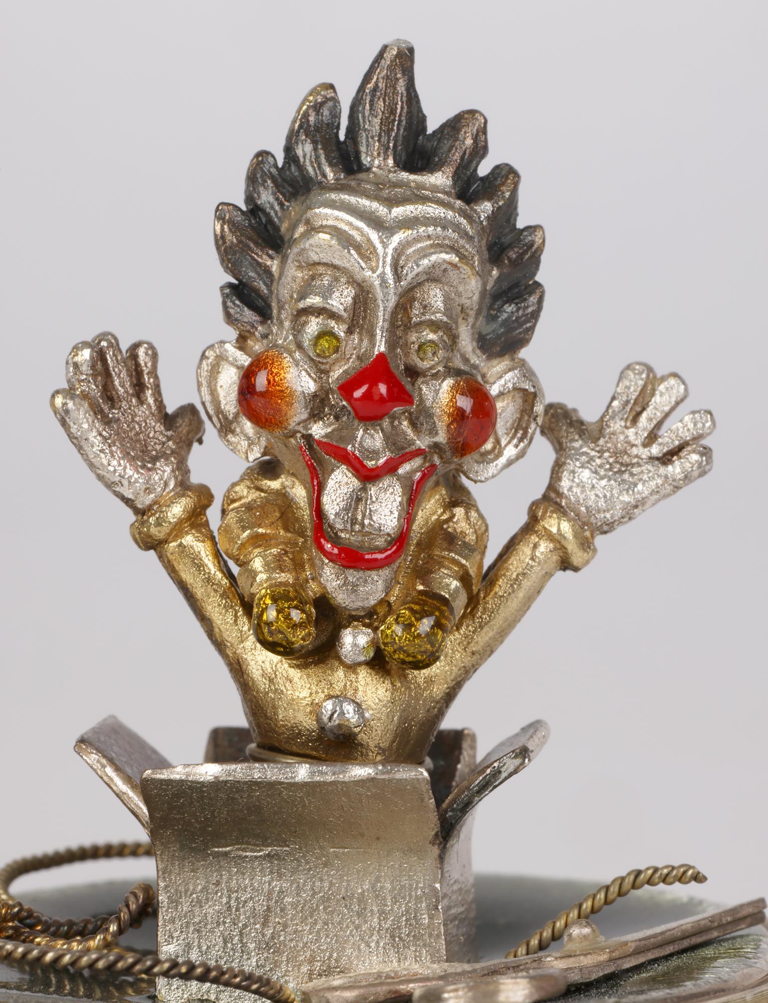 Australian Stuart Devlin Silver Gilt Surprise Jack in the Box Clown Egg