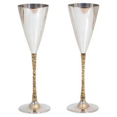 Stuart Devlin Sterling Silber Sektflöten