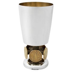 Stuart Devlin Sterling Silver Goblet, commémoratif, Londres, 1973