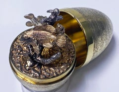 Stuart Devlin Surprise Fish and Anchor Egg, Silver and Vermeil, London, 1977