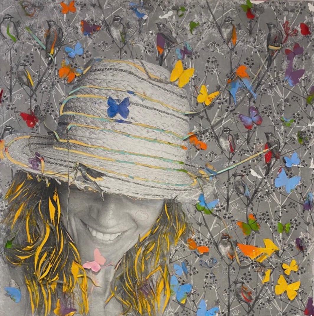 Woman with a Hat - Mixed Media Art by Stuart Disston