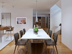 Boxfisch und Großdogge – Figuratives Tiergemälde, Original, Öl auf Leinwand