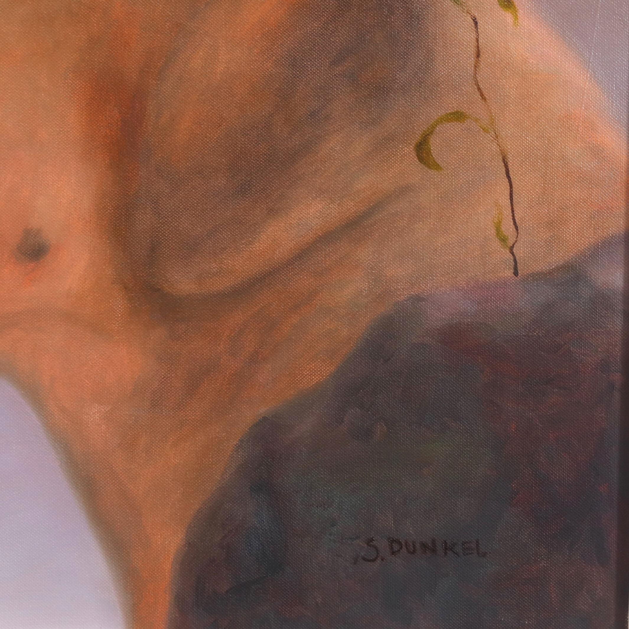 Boxfish y Gran Danés - Pintura Figurativa Animal Óleo Original sobre Lienzo en venta 3